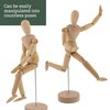 US Art Supply® Wood 8" Female - Artist Drawing Manikin Articulated Mannequin with Base and Flexible Body - Perfect for Drawing The Human Figure (8" Female)