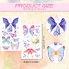 HOWAF 10 Sheets Glitter Butterfly Temporary Face Tattoos, Spring Fairy Flowers Tattoo Stickers for Face Eye Body, Glitter Butterflies Themed Tattoos Stickers for Birthday Party Favors Party Fillers