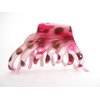 Generic Spotted magenta pink brown white hair claw clip for medium fine hair
