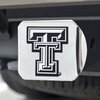 FANMATS 15100 Texas Tech Red Raiders Chrome Metal Hitch Cover with Chrome Metal 3D Emblem