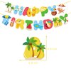 DIADARL Beach Happy Birthday Banner Pool Party Supplies Hawaiian Birthday Banner Beach Birthday Banner Beach Birthday Party Decorations Tropical Summer Holiday Kids Birthday Party Decorations (Summer)