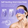 BeHoomi 20 Packs Steam Eye Mask, Heated Eye Mask Warm Compress for Eyes, Disposable Self Heating Eye Mask for Sleep, Spa, Travel Essentials & Relaxation Gifts for Women, Stocking Stuffers (Lavender)
