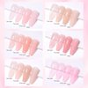 Vishine Jelly Gel Nail Polish in Nude Pink Color, 15ML Translucent Soak Off UV LED Bright and Milky Home DIY Manicure Salon Varnish #01.