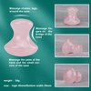 ideayard Mushroom Gua sha 2Pcs Jade Eye Massage Facial Tool Smooth Cute Mushroom Shaped Scraping for Women SPA Lift Remove Wrinkles (Rose Quartz+Green)