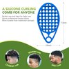 KOUPA Magic Silicone Curly Hair Brush, One Piece Twist Curl Comb for Afro Curls, Washable Hair Tool for Men Women, Blue, 1 Piece