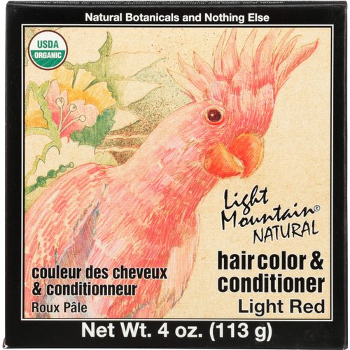 LIGHT MOUNTAIN Organic Strawberry Henna Hair Color, 4 OZ