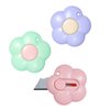 Fengek 18 Pcs Mini Retractable Utility Knife Cloud Flower Pocket Box Cutters Plastic Letter Opener Slide Open with Keychain Hole for Box Letter Envelope, 2 Shapes 9 Colors
