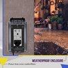 ENERLITES Outdoor Outlet Cover Extra-Duty in-Use Weatherproof Outdoor Decorator/GFCI Receptacle Outlets, Weatherproof Enclosure, 1-Gang 6.1”H x 3.4”W x 2.8”D, Clear Cover, IUC1V-D-2PCS, 2 Count