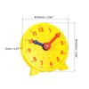 PATIKIL 4 inch Teaching Clock, Learn Clock Learning Tell Time Analog Clock Demonstration Clock 24 Hour 2 Pointers for Classroom Teacher, Yellow