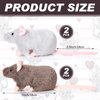 Kasyat 4 Pcs Fake Rat Stuffed Animals 7 Inch Fake Mouse Plush Toys Soft Cuddly Stuffed Mouse Realistic Rat Plushies for Christmas Costume Accessories Birthday Party Favors Prank Props(Brown, Grey)