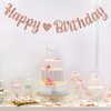 MonMon & Craft Happy Birthday Banner/Children Adults Boys Girls Birthday Party Decor/Birthday Party Decorations Rose Gold Glitter