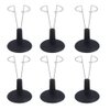 6Pcs Doll Stands Display Holder Doll Bracket Support Teddy Bear Stand for 15cm Doll-Black