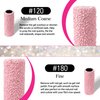SALVMARY Sanding Bands for Nail Drill with 3.1MM Mandrel Bit Set, 120 Medium Grit Small Nail Files Sanding Band for Acrylic Nails Gel Manicure and Pedicure 50 Pcs, Pink