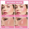 Cream Blush Stick for Cheeks Tinted Solid Moisturizer Makeup Blush Stick Natural Nude Makeup On-the-Go Blush stick for All Skin