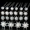 40 Pieces Bridal Hair Pins, Clips and Barrettes with Crystal Pearl Flowers, Women's Proms Hair Jewelry Accessories, Gift Stocking Stuffers for Girls