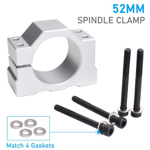 Daedalus 52mm Spindle Clamp Mounting Bracket Use for Spindle CNC Milling Motor Machine (52MM Clamp)