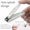Konovo Nail Clippers for Women, Nail Clippers With Catcher, Nail Clippers With File, Fingernail Clippers for Girls Toenail Clippers Nail Trimme Nail Cutter Portable Female-focused Nail Clipper (white)