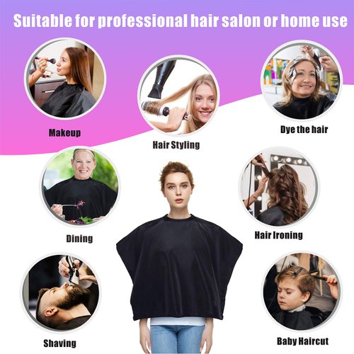 izzycka Makeup Cape, Hair Coloring Dye Cape Nylon Waterproof Beauty Salon Short Smock for Clients,Professinal Styling Hairdressing Shampoo Capes With Adjustable Snap Closure. Haircut Apron