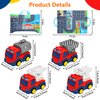Cars Toy for 18m+ Years Old - 4 Pack Toys Car Set Push and Go Friction Powered Fire Truck Rescue Vehicle with Play Mat Construction Vehicles Toys for Toddler Boys Baby Gift
