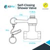 EZ-FLO Self-Closing Shower Valve, Chrome Plated, 10789