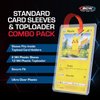 BCW 3x4 Topload Card Holders and Card Sleeves Combo | 100 Clear Plastic Toploaders and 100 Soft Card Sleeves | Protect, Store, and Display Trading Cards | Durable Card Storage Box for Collectors