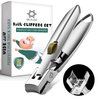 Nail Clippers for Men, DEJLIG Toenail Clippers for Thick Toenails - Toe Nail Clippers for Thick Nails for Seniors with Catcher, Professional Finger Nail Clippers Adult & Women