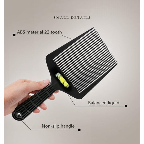 ESKONI Barber Hair Comb Wide Flat-Top Comb (Flatopper) Accurate Water Levelling System Men Comb Barber Combs Cutting Combs Professional Haircut Guide 3d Balayage Comb