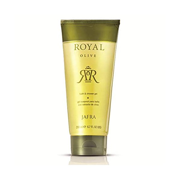 JAFRA ROYAL OLIVE BATH & SHOWER GEL 200 ML 6.7 FL. OZ. GEL CORPORAL PARA BAÑO CON EXTRACTO DE OLIVA.