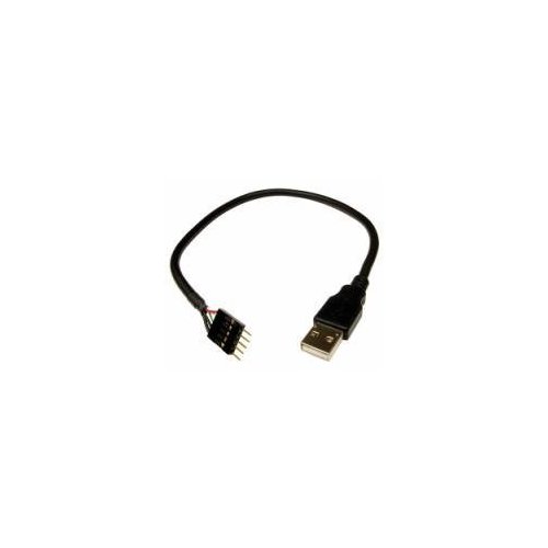 IDC 5 Male (Motherboard Connector, Single Row) to USB 2.0 A Male Adapter Cable