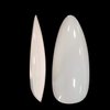 VIVACE Natural Full-Cover Stiletto 500 Artificial False Gel Nail Tips 10Sizes With Clear Plastic Case for Nail salon Nail Shop (Natural)