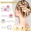 72 Pieces Rhinestone Spiral Hair Pins Crystal Spiral Twist Hair Pins Twisters Colorful Shiny Metal Swirl Hair Clips Hair Accessories for Women Bridal Wedding Bridesmaids Prom Party