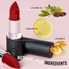 Frankie Rose Long Lasting Lipstick for Women | Smudge Proof Lipstick Enriched with Jojoba Oil | Buildable Lip Colors, Suitable For All Skin Tones | Cruelty-Free Lip Makeup | Risque
