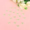 YISSION 20Pcs Mini Pearl Flower Hair Clips Cute Rhinestone Hair Pins Small Decorative Hair Clips Wedding Hair Barrettes Green Flower Hair Clips Bridal Hair Accessories for Girls Women