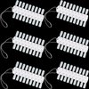 6 Sets 216 Tips Double Layer Nail Color Display Card Plastic Polish Board Nails Display Palette Board with Chain for Nail Design Practice Design Training