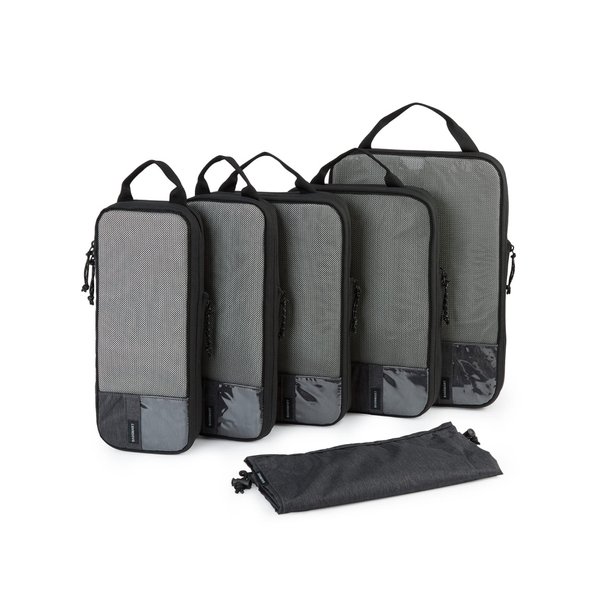 BAGSMART 6 Set Compression Packing Cubes for Travel, Lightweight Vacation Travel Essentials for Men, Travel Accessories for Suitcase Organizer Bags Set, Durable Luggage Organizer Travel Bags