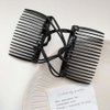 Black Adjustable Elastic Hair Comb, Stretchy Double Hair Clip, No Crease Hair Pins and Slides, Women's Hair Styling Accessories and Tools