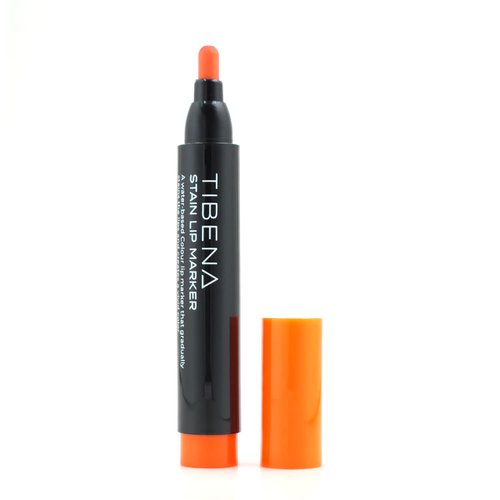 TIBENA Stain Lip Marker, Lip Stain Marker, Long Lasting Color, Smudge Proof, 0.1 Ounce, Urban Orange