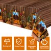 Hegbolke 8 Pack Western Tablecloths - Western Birthday Table Cover Wild West Theme Saloon Yeehaw Scene Setters Tablecloth for Western Theme Baby Shower Birthday Party, 86 x 51 Inch
