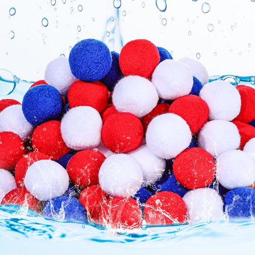 Relaxgiant 120 Pcs Reusable Water Balls, Reusable Water Balloons for Outdoor Games, Water balls for Adults Summer Beach Ball for Pool and Backyard Fun(White, Red, Royal Blue)