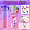 Decorate Your Own Water Bottle Kits for Girls Age 4-12, Unicorn Toys for Girls Age 4-6 Painting Crafts Kit, Clay Beads Bracelet Making Kit, Birthday Gifts Toys for Ages 6-12 (Unicorn)