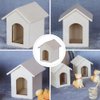 EXCEART Dollhouse Dog House 1/12 Dolls House Dog Kennel Miniature Dollhouse Garden Decoration Accessories