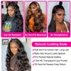 vroosar Lace Front Wigs Human Hair Body Wave Lace Front Wigs Human Hair Pre Plucked 13x4 HD Transparent Lace Frontal Wigs with Baby Hair 180% Density Glueless Human Hair Wigs for Black Women