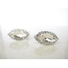 Generic Two small tiny dark gray or clear crystal hair pin clip barrettes fine hair (Primary color: Clear)