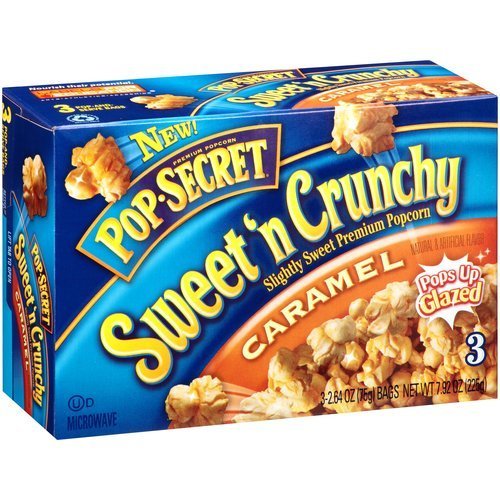 Pop Secret Sweet 'n Crunchy Caramel Popcorn, 3 Count, 7.92 Ounce 3 Boxes