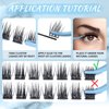 Lash Clusters 84 Pcs Cluster Lashes Eyelash Clusters DIY Cluster Eyelash Extensions Individual Lashes Thin Band & Soft (Fair,D-8-16mix)