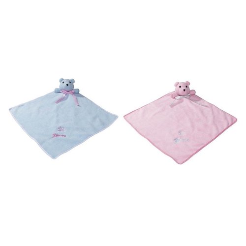 Snuggle Bear Blankets Toys for Dogs - Cute Soft Bear Blanket Dog Toy - Squeaks !(Princess Pink)