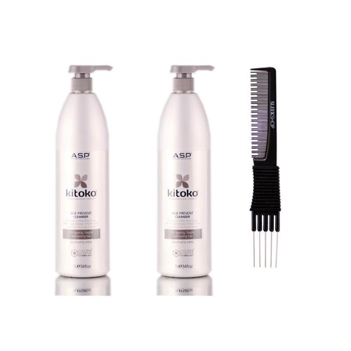 yper Asp Kitoko Age Prevent Cleanser (34 oz) with Teasing Comb Pack 2, 2.13 Pound (Pack of 1)