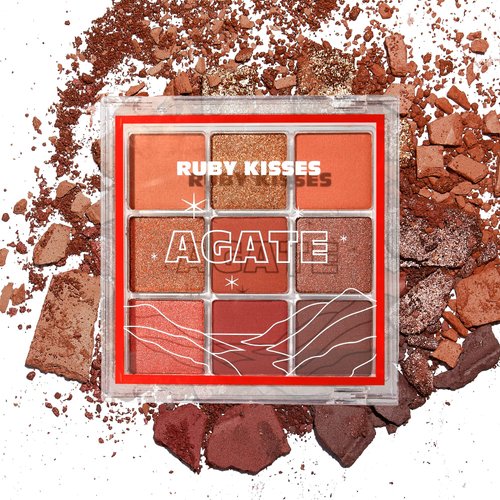 Ruby Kisses Eyeshadow Palette Highly Pigmented Eye Makeup Matte to Shimmers (Agate)