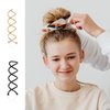 Tbestmax Hair Pins Set-100 Pcs U Pins 100 Pcs Bobby Pins Clips 6 Spiral Spin Hair Pins and 150 Rubber Bands, Hair Grips to Clip Ballet Hair Net