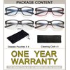 Reading Glasses for Men 4-Pack Stylish Computer Readers with Spring Hinges, Anti Glare/Eye Strain Filter UV Ray Blue Light Blocking Two-Tone Reader Eyeglasses,+1.5 Magnification Strength